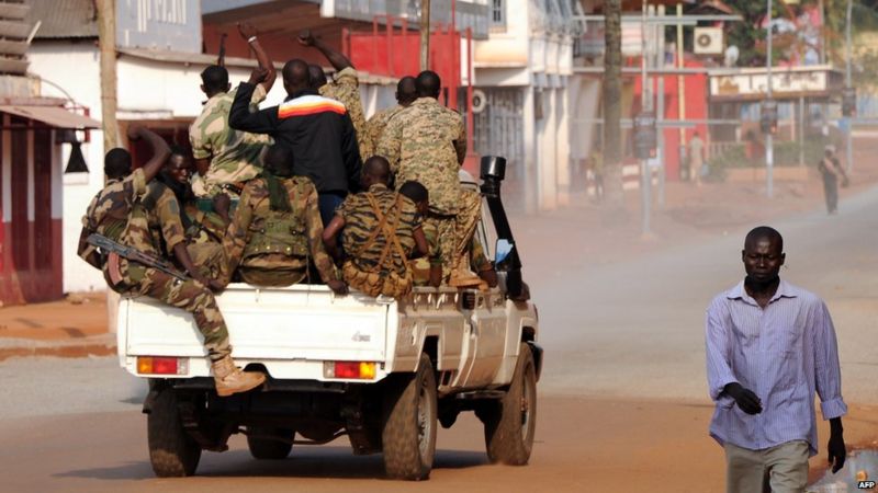 In Pictures: 'loyalists' Attack Car Capital Bangui - Bbc News