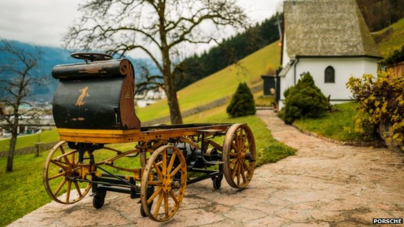 First Porsche revealed to be an electric car from 1898 - BBC News