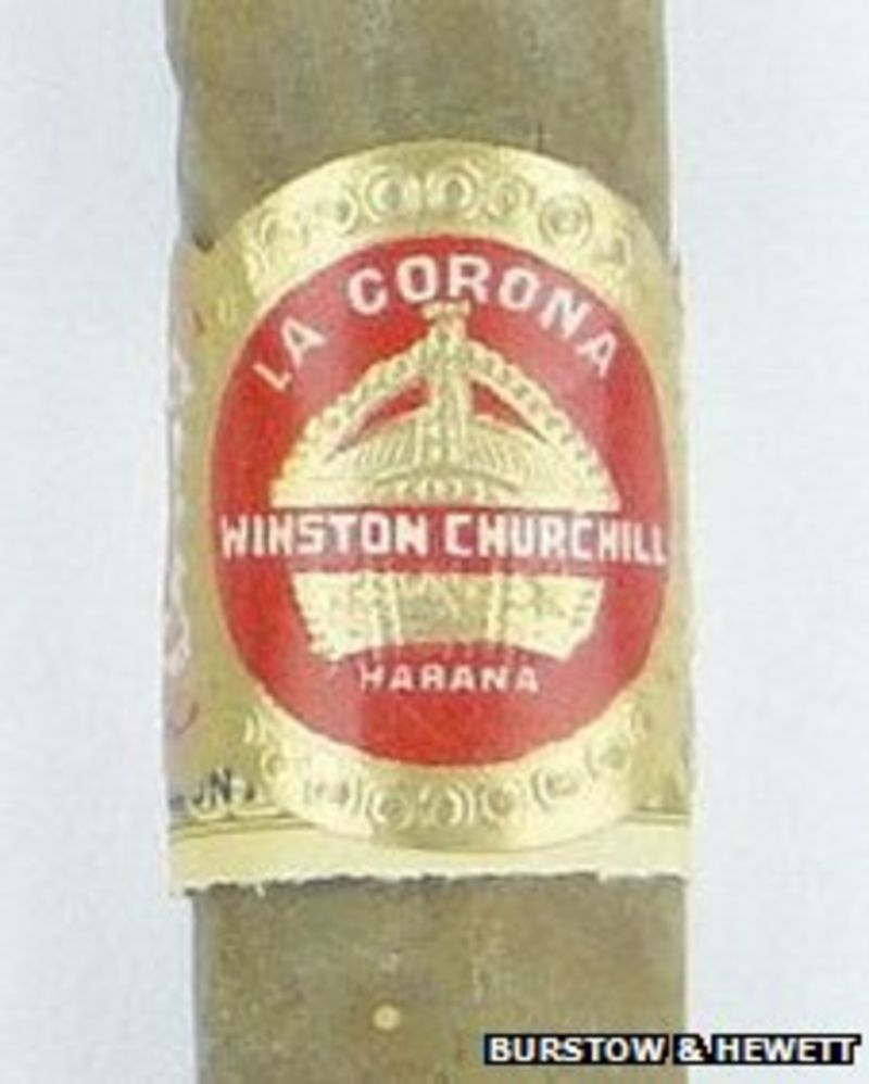 Unsmoked Churchill cigar and signed photo fail to sell BBC News