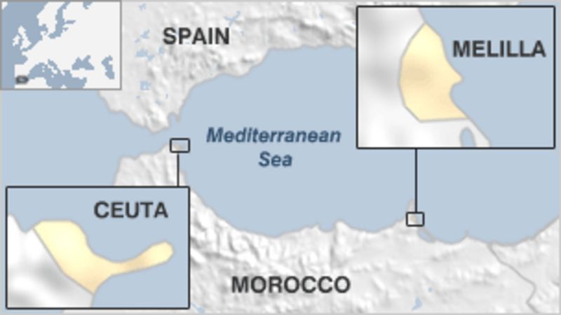 African Migrants Storm Into Spanish Enclave Of Melilla Bbc News