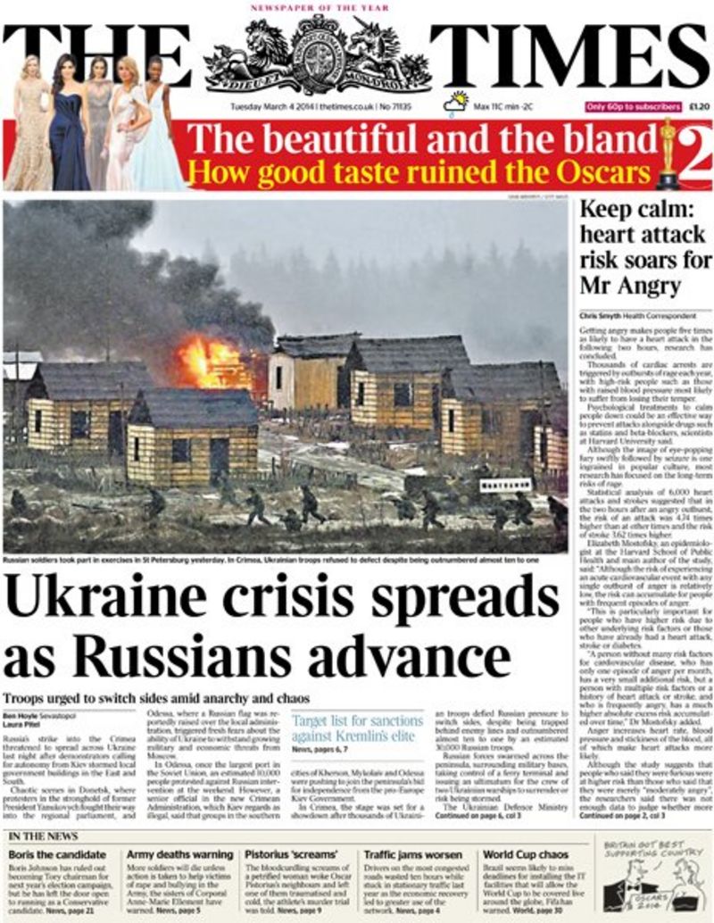 Russia S Threat Dominates Headlines Bbc News