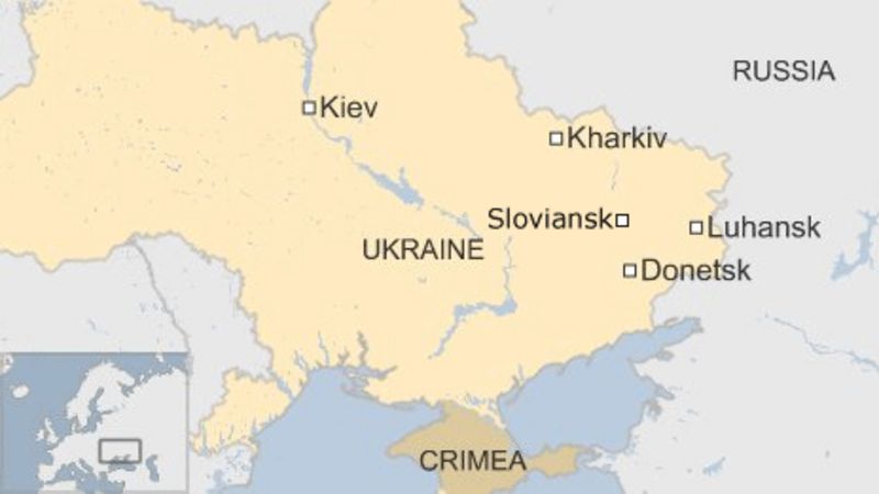 Ukraine Gunmen Seize Buildings In Sloviansk Bbc News