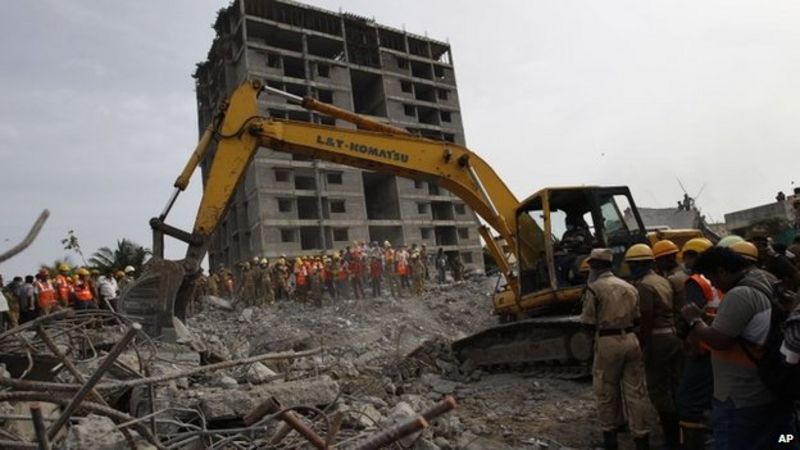 Chennai building collapse toll rises to 24 - BBC News