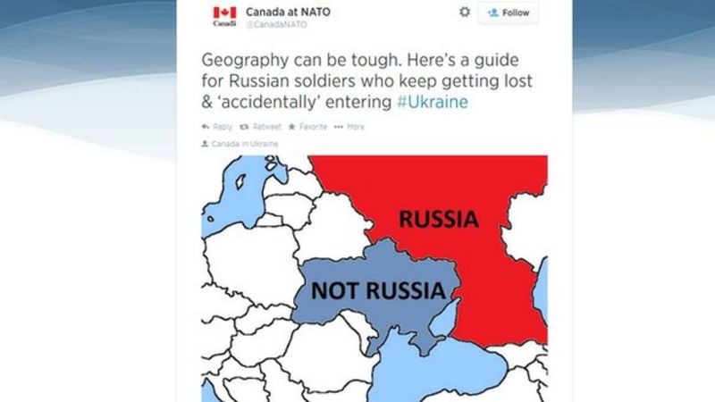 Bbctrending Canada And Russia In Twitter Fight Over Map Bbc News 5382