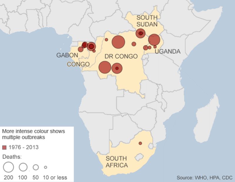 Ebola Mapping the outbreak BBC News