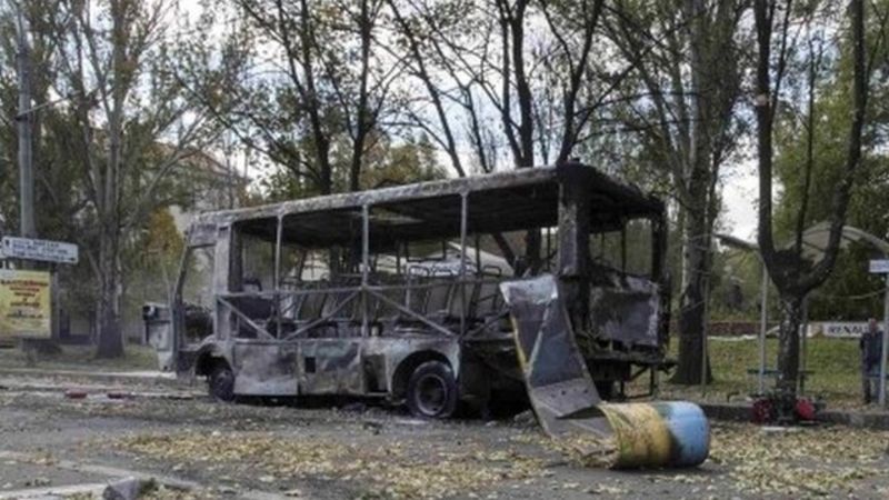 Ukraine Shelling Shatters Donetsk's First Day Of School - BBC News