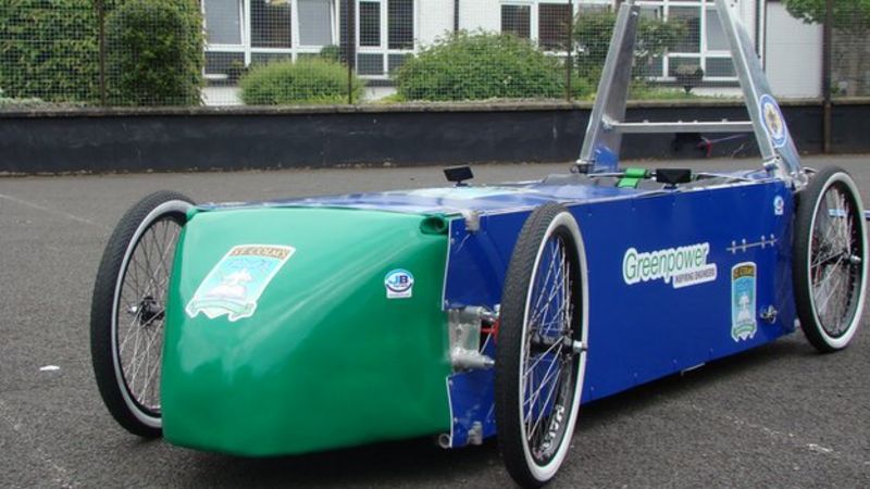 NI schools bring electric cars to Goodwood IET Formula 24 race - BBC News