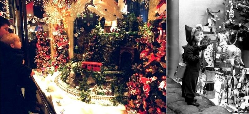 England's Christmas street decorations from the past  BBC News