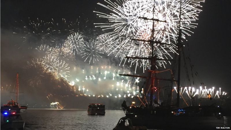 In pictures: How you captured new year celebrations - BBC News