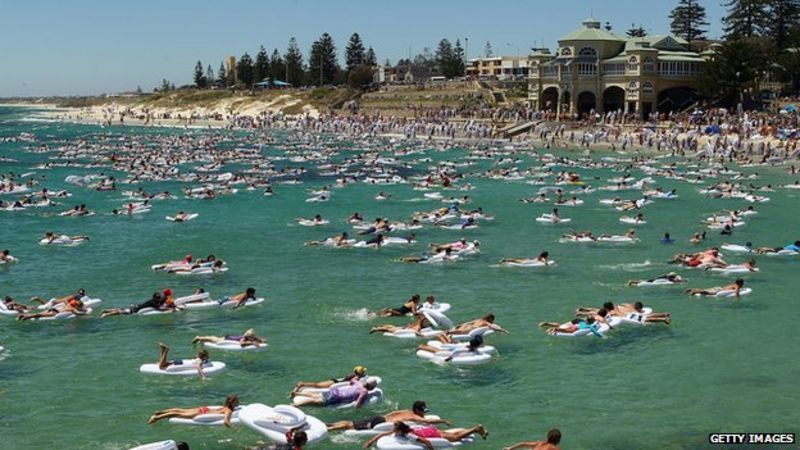 Sharks take the fun out of Western Australia's beach culture - BBC News