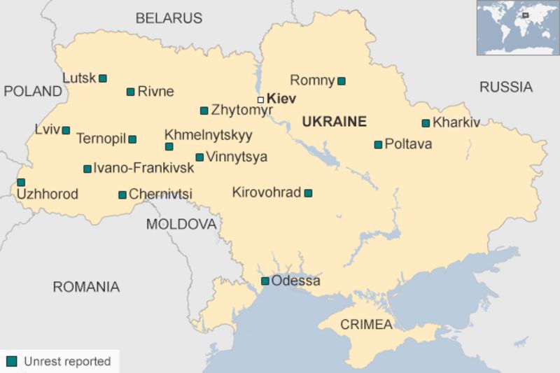 Ukraine Crisis In Maps - BBC News