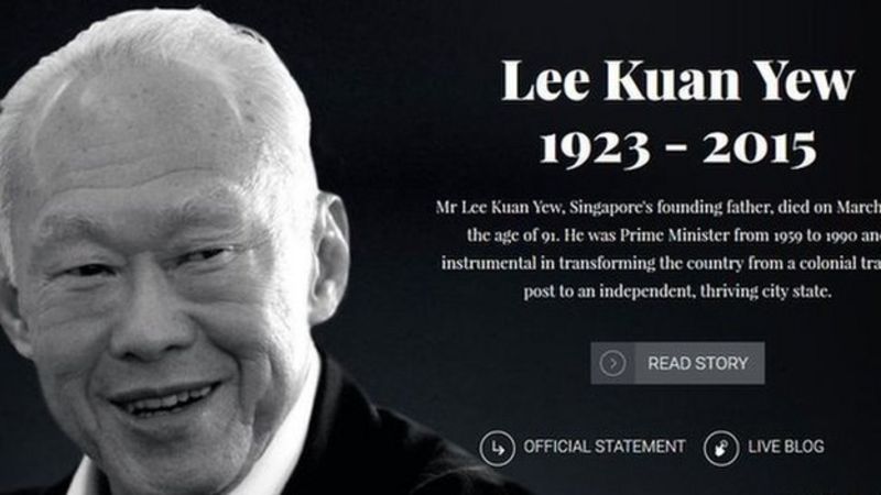 Singapore's Founding Father Lee Kuan Yew Dies At 91 - BBC News