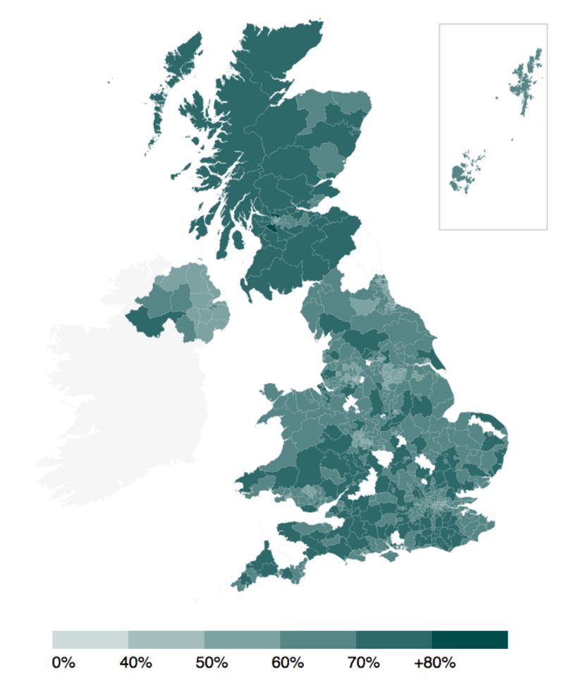 Election 2015: Maps of turnout and party strength - BBC News