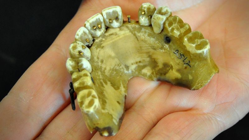 The dentures made from the teeth of dead soldiers at Waterloo - BBC News