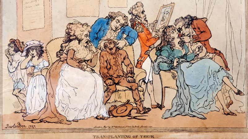 The dentures made from the teeth of dead soldiers at Waterloo - BBC News