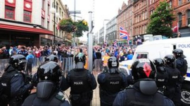 Six men charged after Belfast riots - BBC News