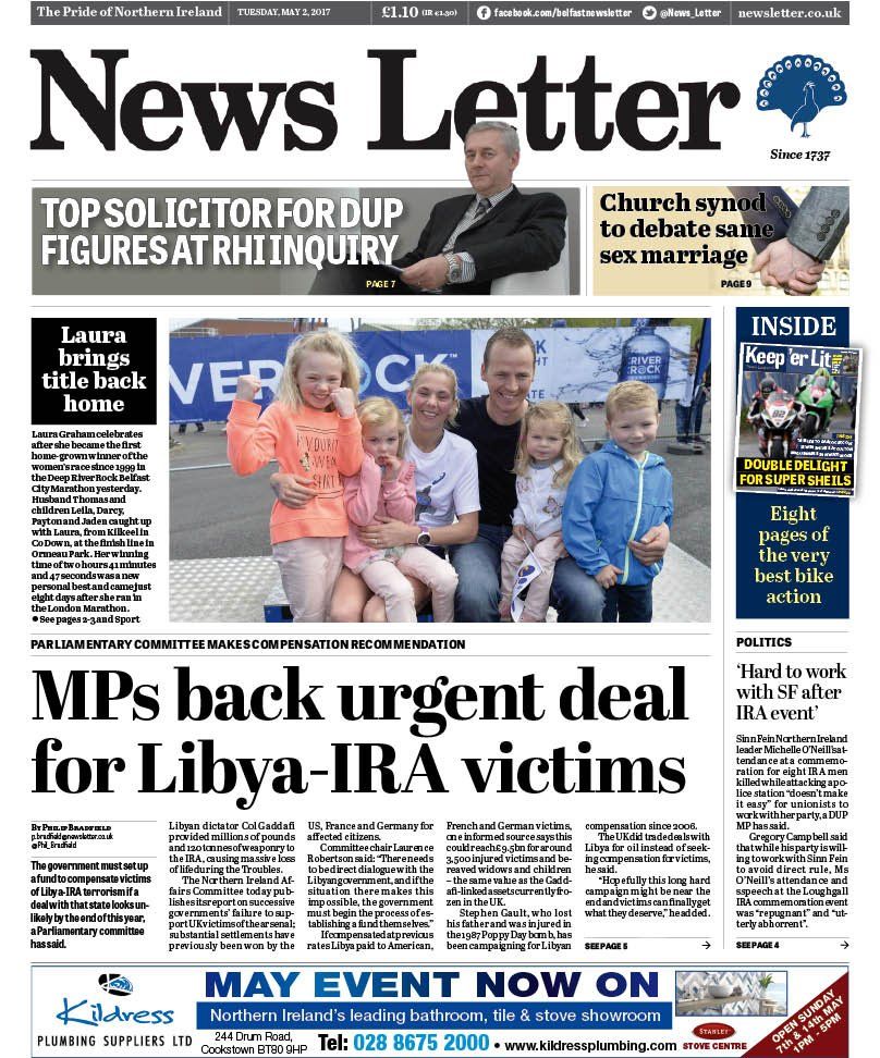 Front page of the News Letter on 2 May