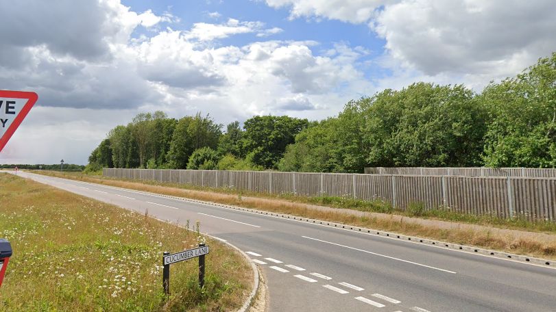 Cucumber Lane in Beccles where it meets A145 