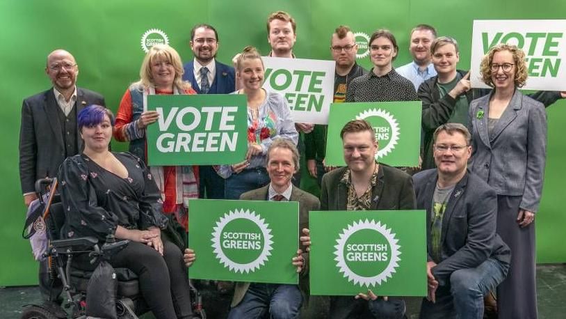Scottish Green members at campaign launch