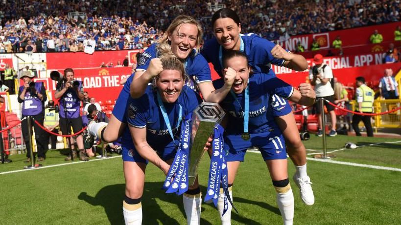 Millie Bright, Sam Kerr, Guro Reiten and Erin Cuthbert