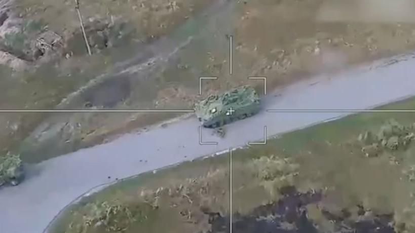 Russia targets a Ukrainian vehicle in the Kursk border region 