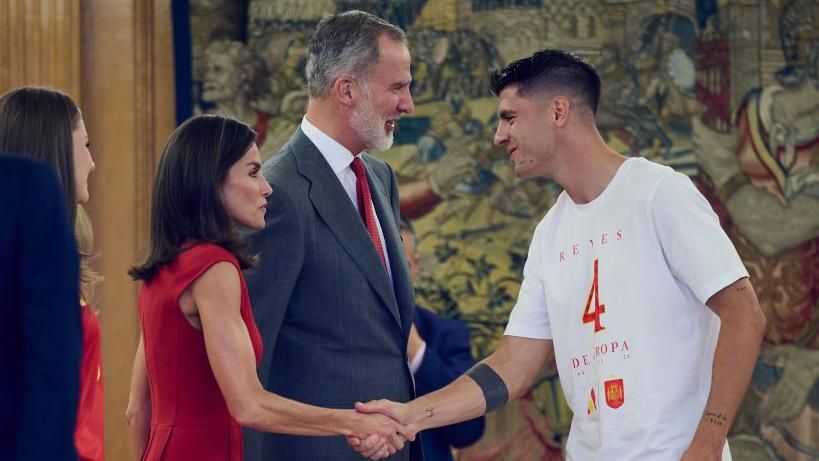 Queen Letizia and Alvaro Morata