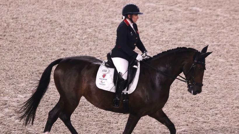 Natasha Baker in action at the Tokyo Paralympics