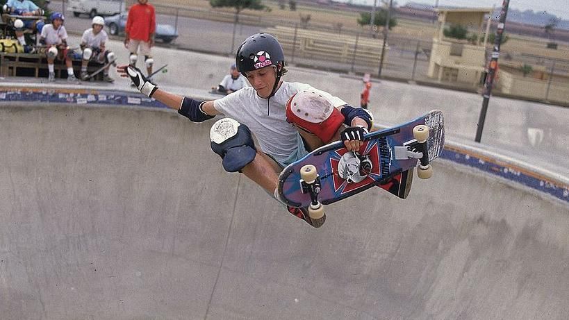 Tony Hawk in action in 1986