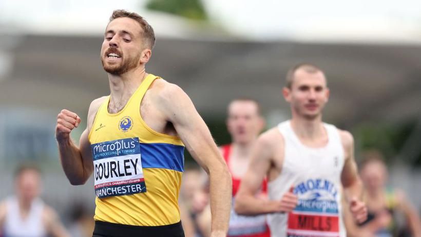 Neil Gourley won the 1500m in Manchester