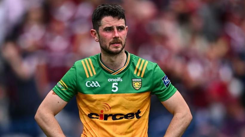 Donegal defender Ryan McHugh is dejected after their All-Ireland semi-final loss to Galway