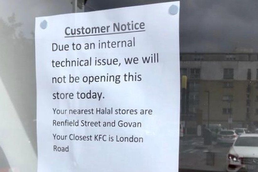 notice at KFC