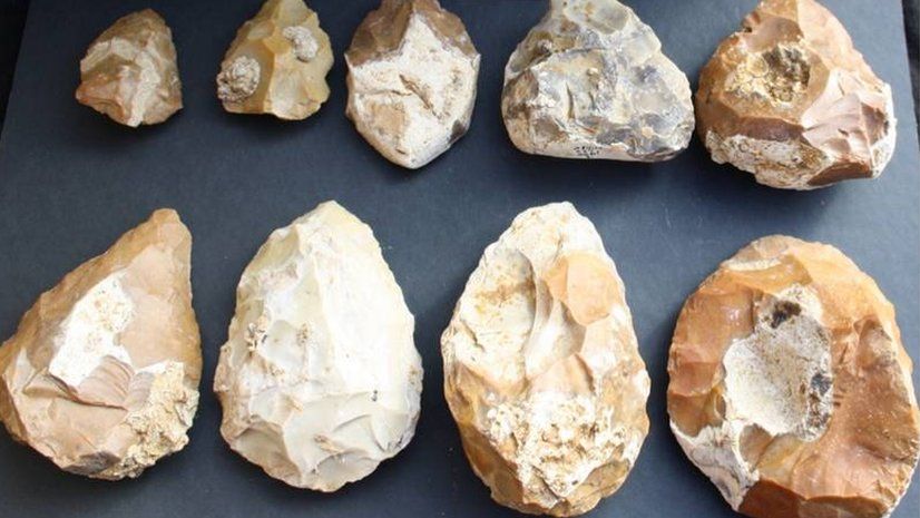 Stone tools from Jaljulia near Tel Aviv