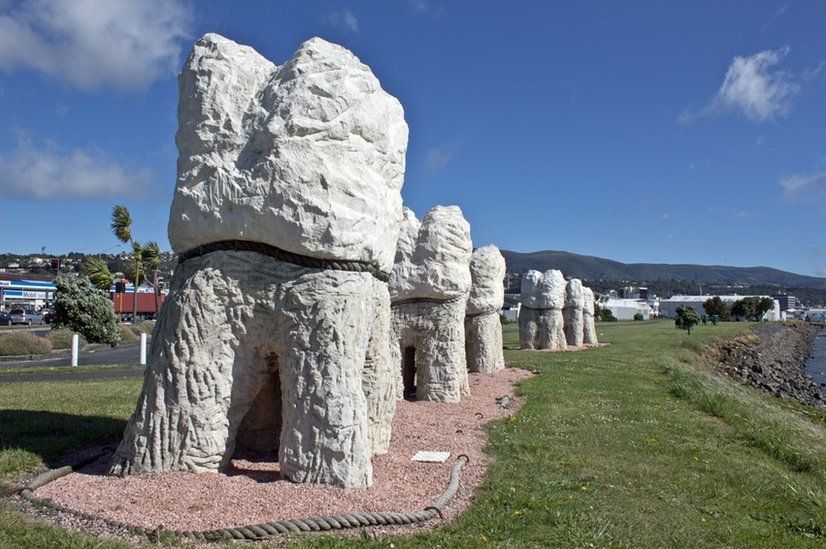 Harbour Mouth Molars at Dunedin in New Zealand