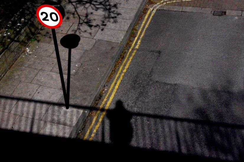 Shadow from a bridge