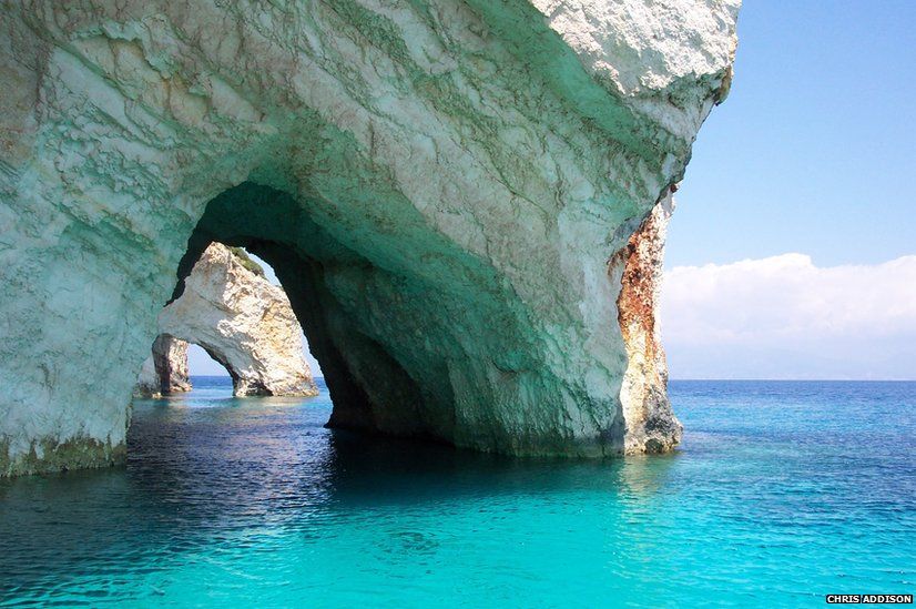 The Blue Caves in Zakynthos (Zante), Greece