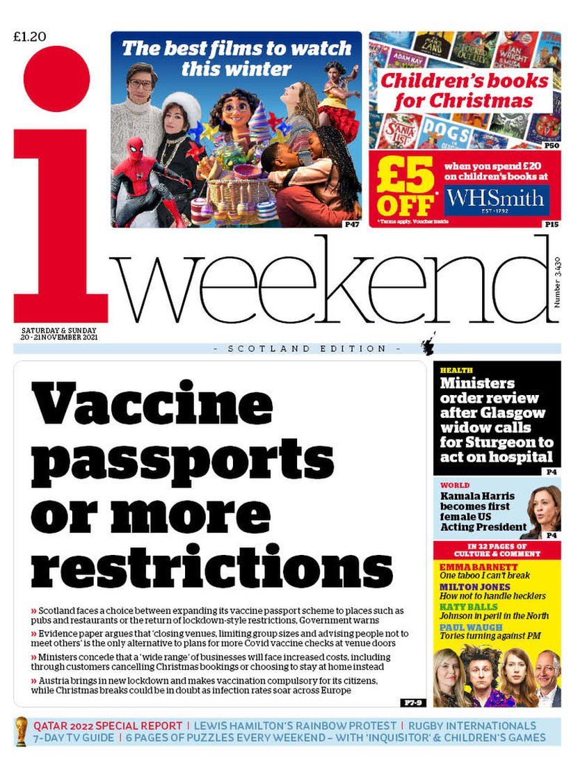 Widow Christmas 2022 Scotland's Papers: Vaccine Passports And 'Safe Christmas' Plans - Bbc News