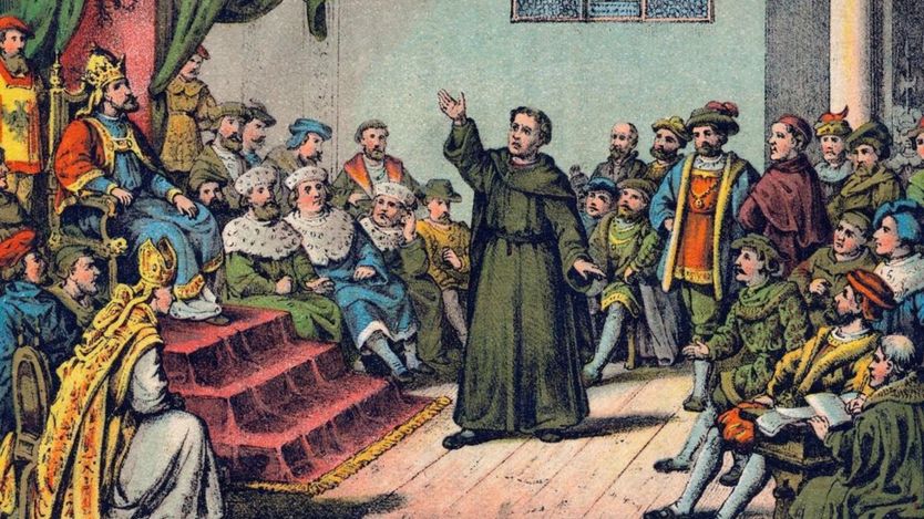 Lutero defendiéndose ante el emperador