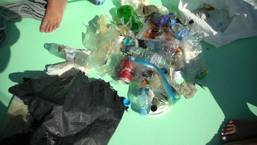 image of the plastic found in the sea