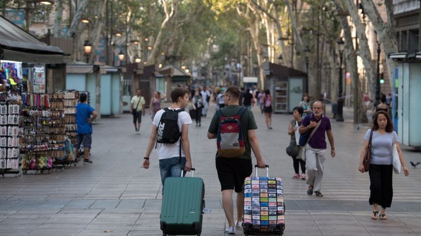 Las Ramblas, un día después de los ataques.