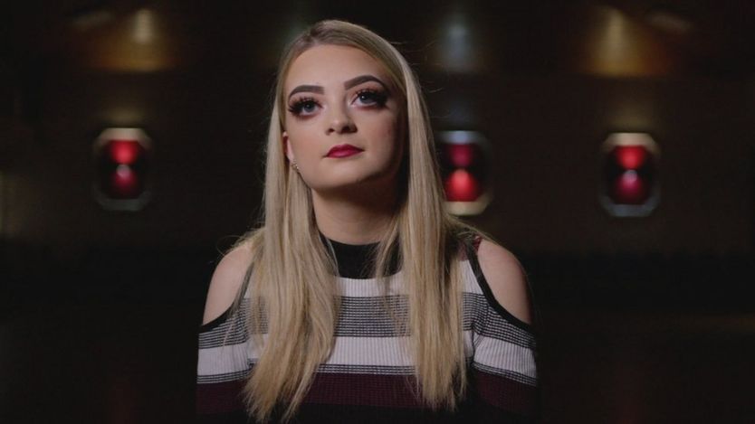 Teenage girl being interviewed