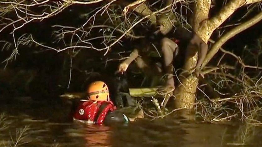 Baadhi ya watu walikuwa wametafuta hifadhi juu ya miti