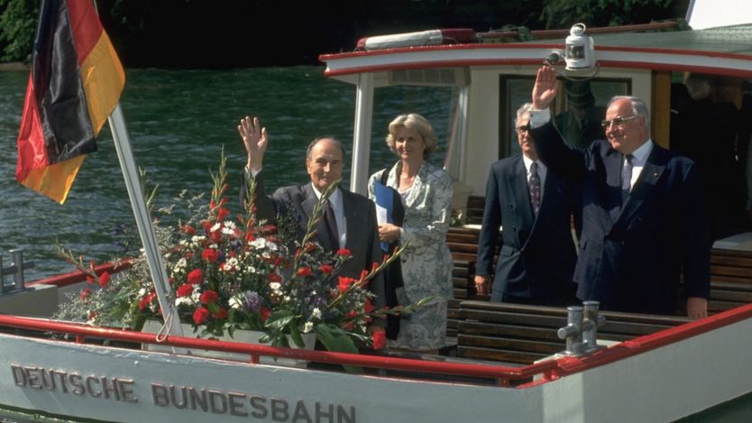 Francois Mitterant và Helmut Kohl