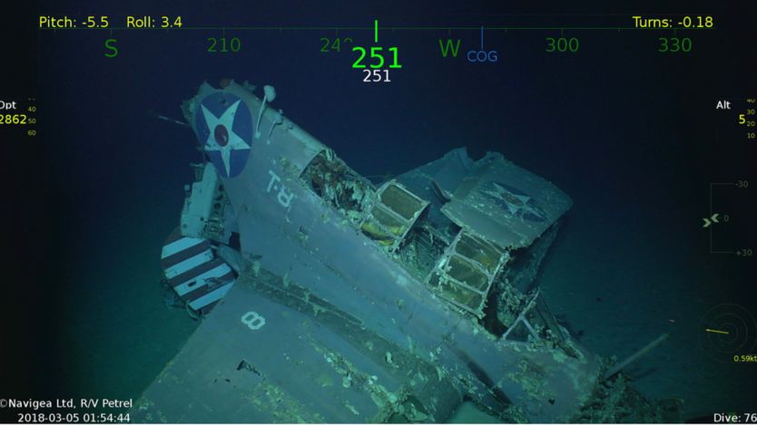 A Douglas TBD-1 Devastator aircraft discovered with the wreck