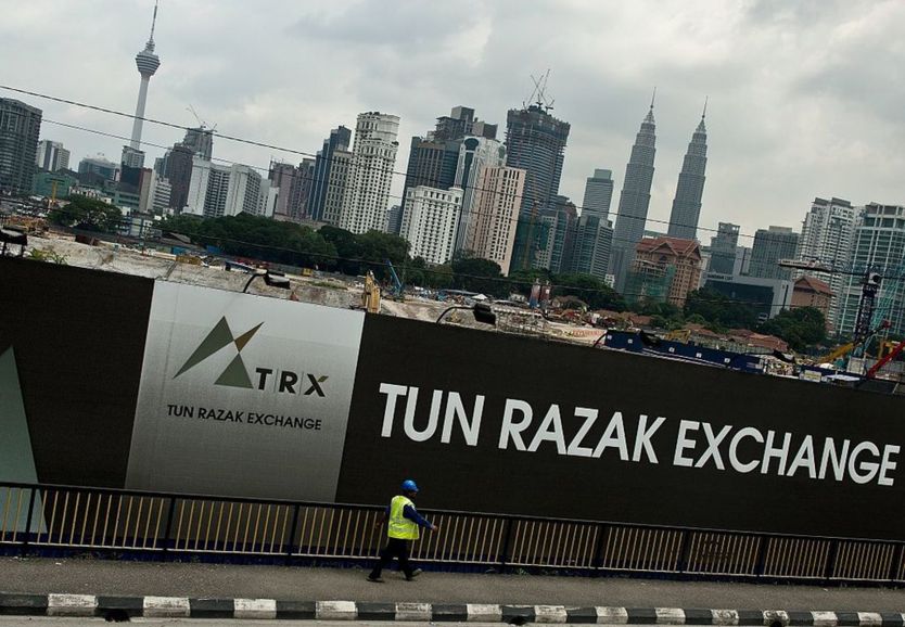 Hoarding with the words Tun Razak Exchange
