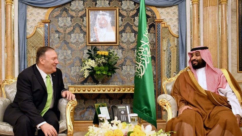 بن سلمان و پومپئو