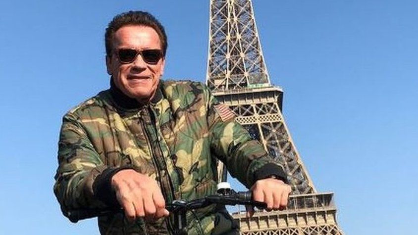 Arnold Schwarzenegger in Paris