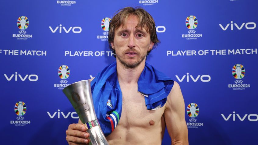 Luka Modric was given the player of the match award in the 1-1 draw with Italy.
