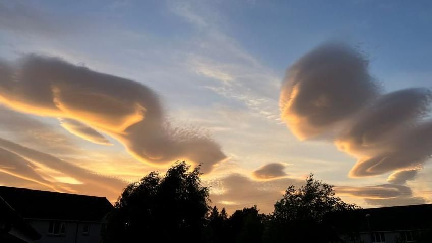 Lenticular clouds from Inverness