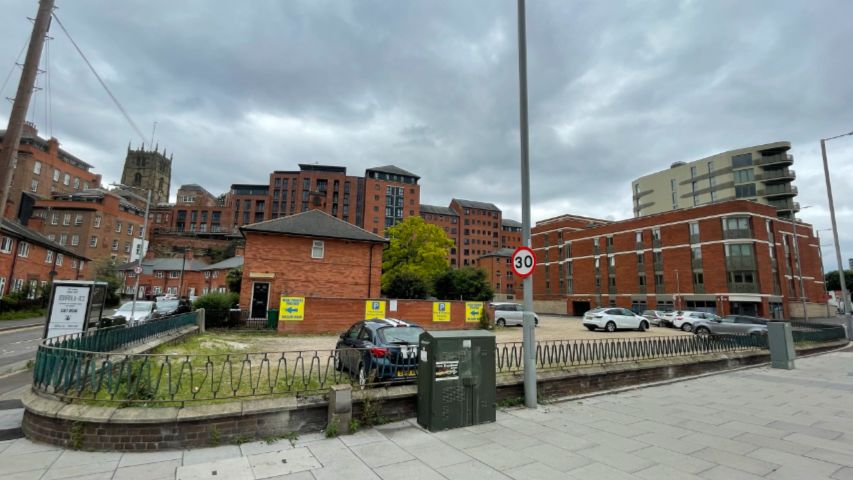 The car park development site