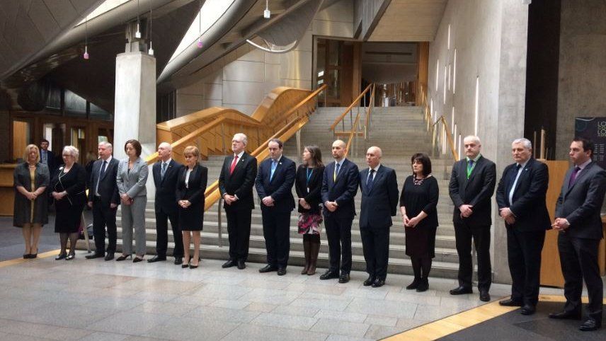 MSPs hold a minute's silence